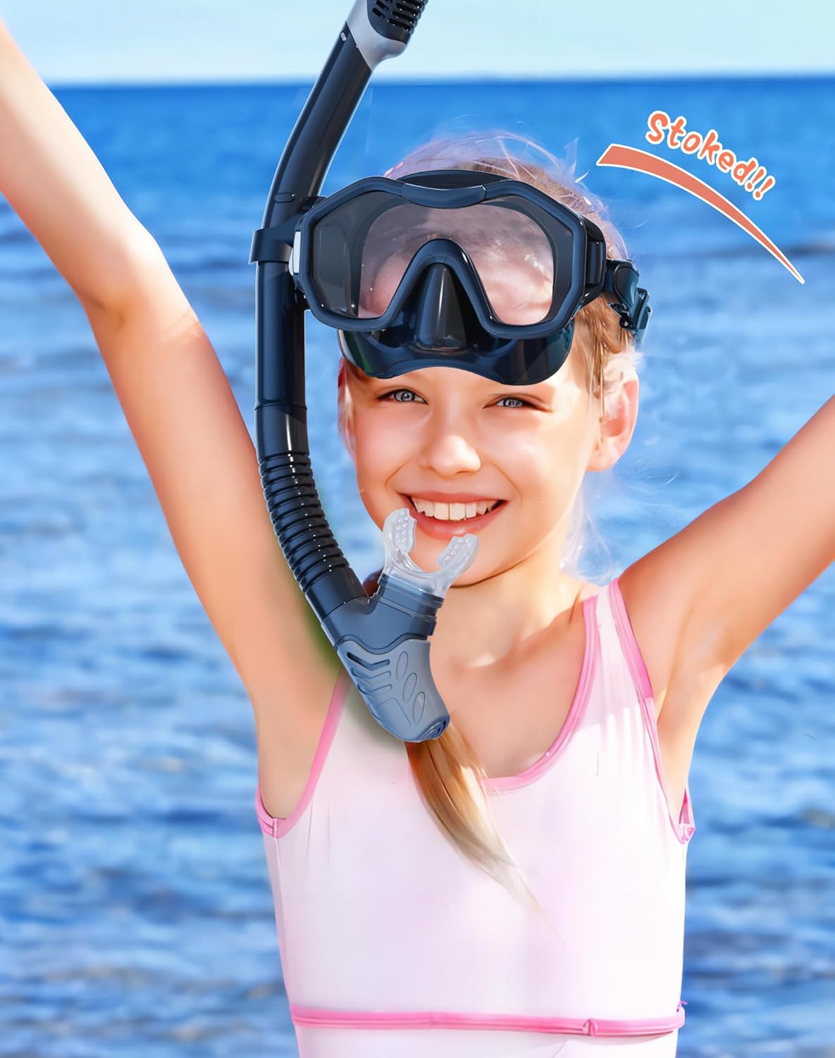 Snorkeling Gear for Adults, Dry-Top Snorkel Set, 180°Panoramic Wide View Diving Mask Breathing Freely Snorkel Mask for Snorkeling Scuba Diving Swimming Travel