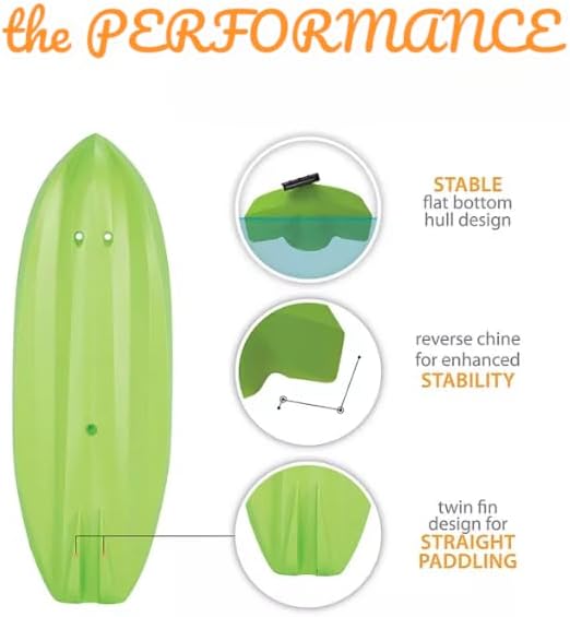 6' Youth Kayak with Paddle. Designed for Stability and Safety, It's The Perfect Choice for Young Paddlers Ready to Conquer The Water