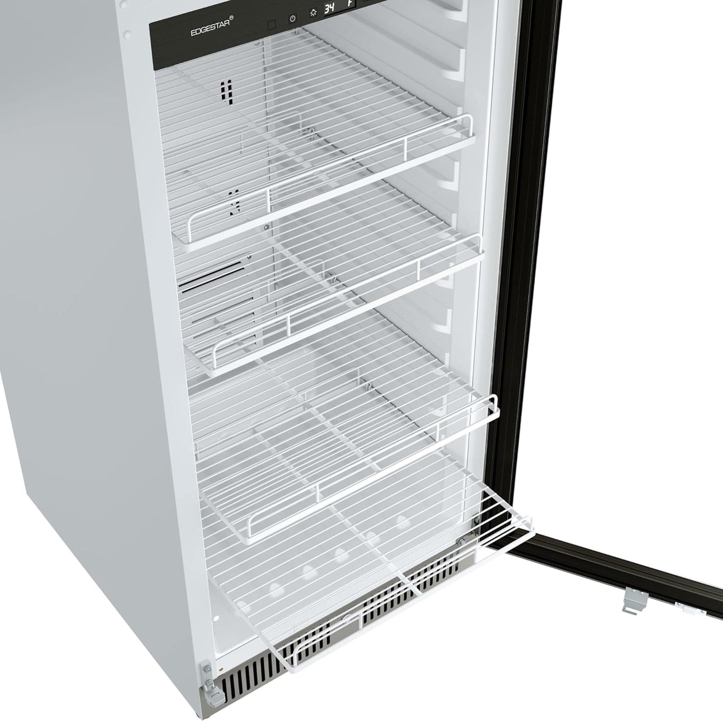 22" Wide 10.1 Cu. Ft. Commercial Beverage Merchandiser – Stainless Steel, Temp Alarm, Reversible Door