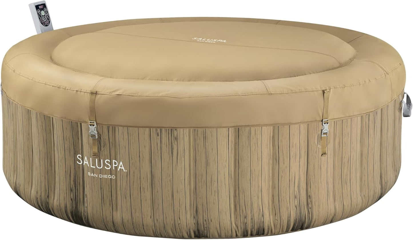 Inflatable Hot Tub Spa (71" x 26") | Portable Hot Tub with 2 Covers (1 Energy-Efficient Thermal Cover and 1 Standard Cover) | Fits Up to 2-4 Persons | Black