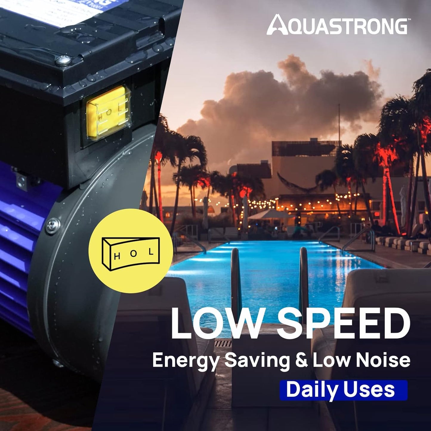 In/Above Ground Pool Pump, High Flow (with Timer, 2HP, 8917 GPH, 220V)