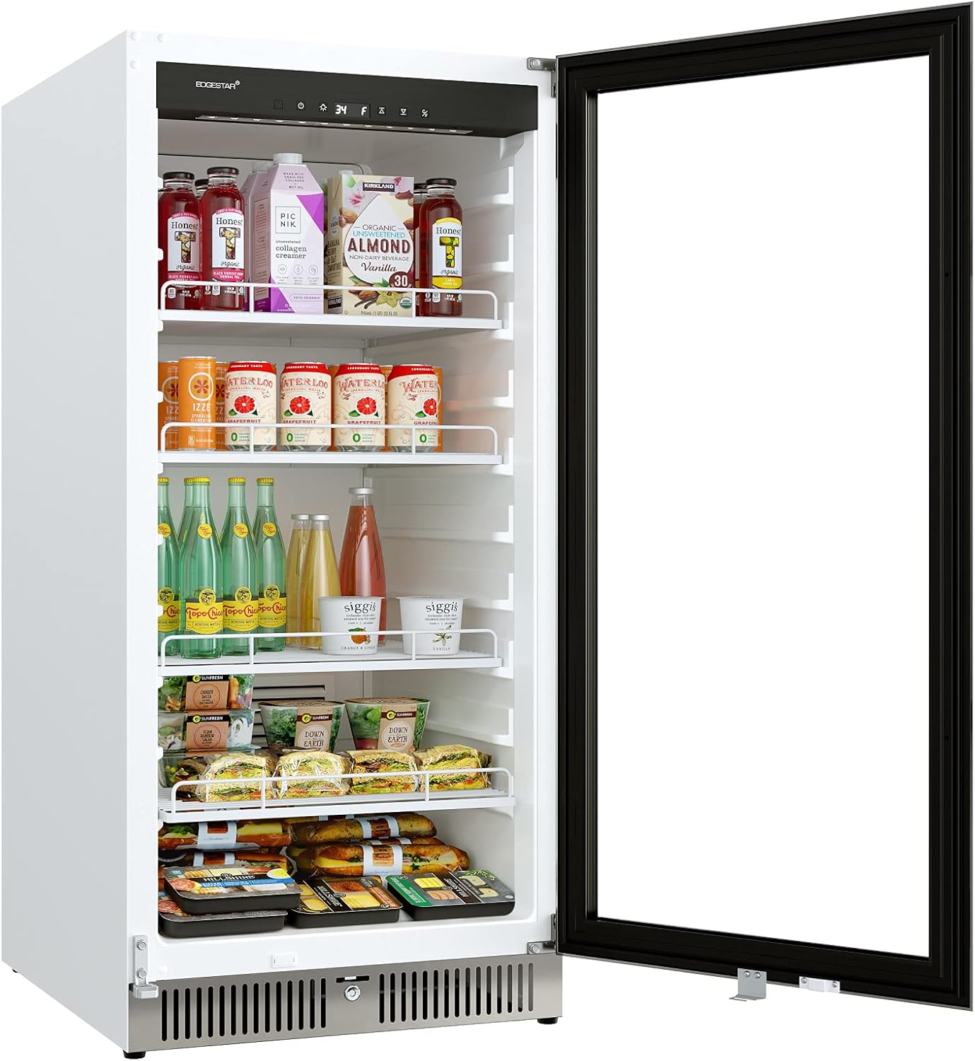 22" Wide 10.1 Cu. Ft. Commercial Beverage Merchandiser – Stainless Steel, Temp Alarm, Reversible Door