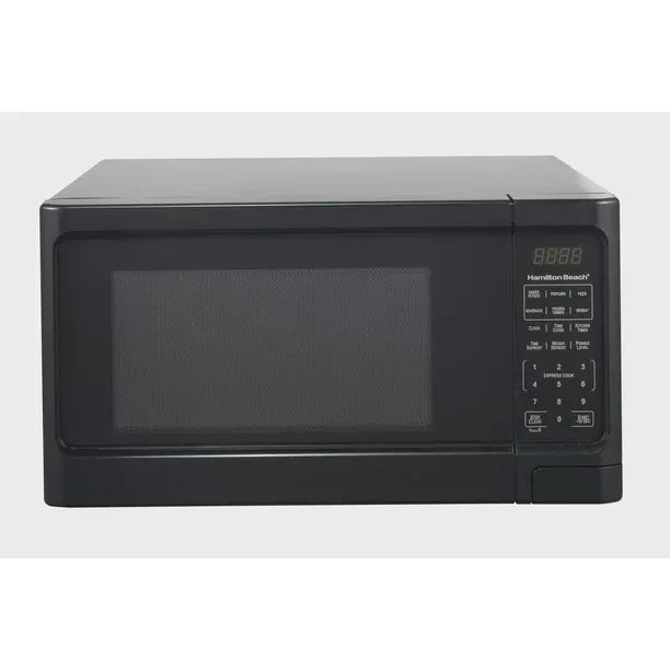 1.1 Cu. Ft. Sleek Black Digital Microwave - Effortless Touchpad Controls.