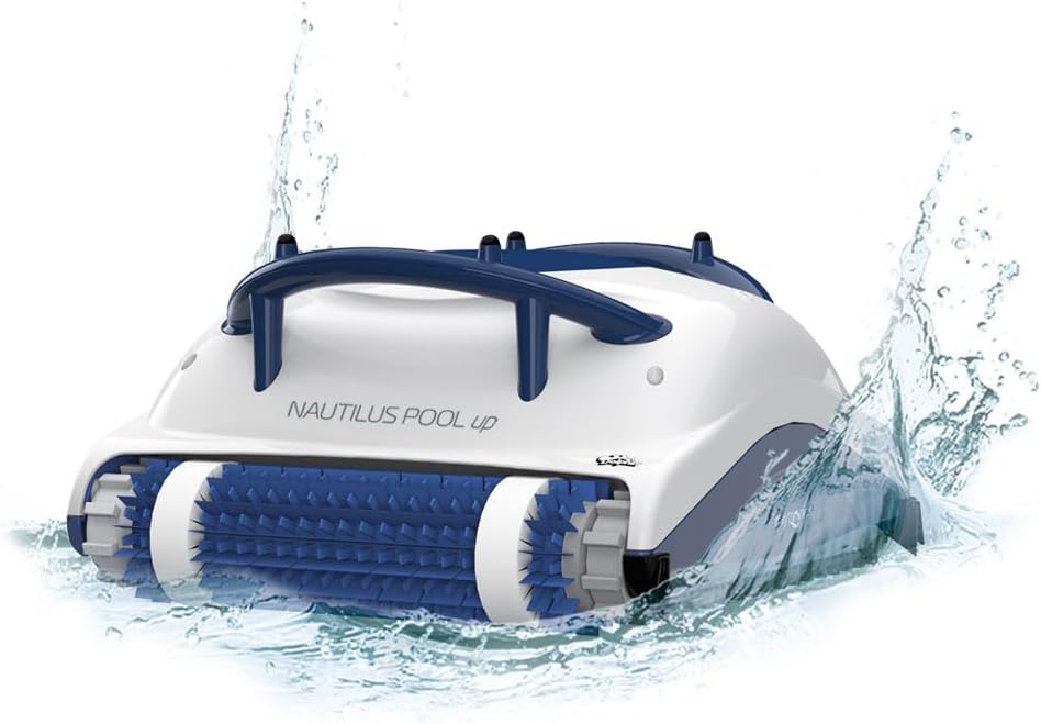 Wi-Fi Automatic Robotic Pool Vacuum Cleaner, Always Cleaning, Never Charging, with Wall Climbing Scrubber Brush, Ideal for In-Ground Pools up to 50 FT in Length
