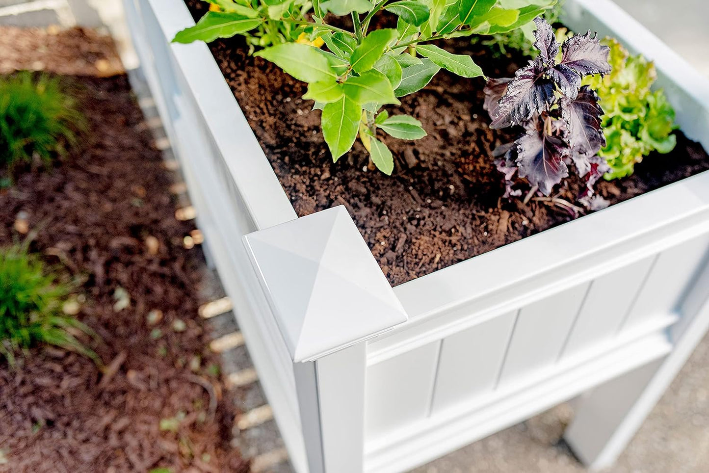 68.5"W x 24"L Vinyl Raised Planter with Extension Kit