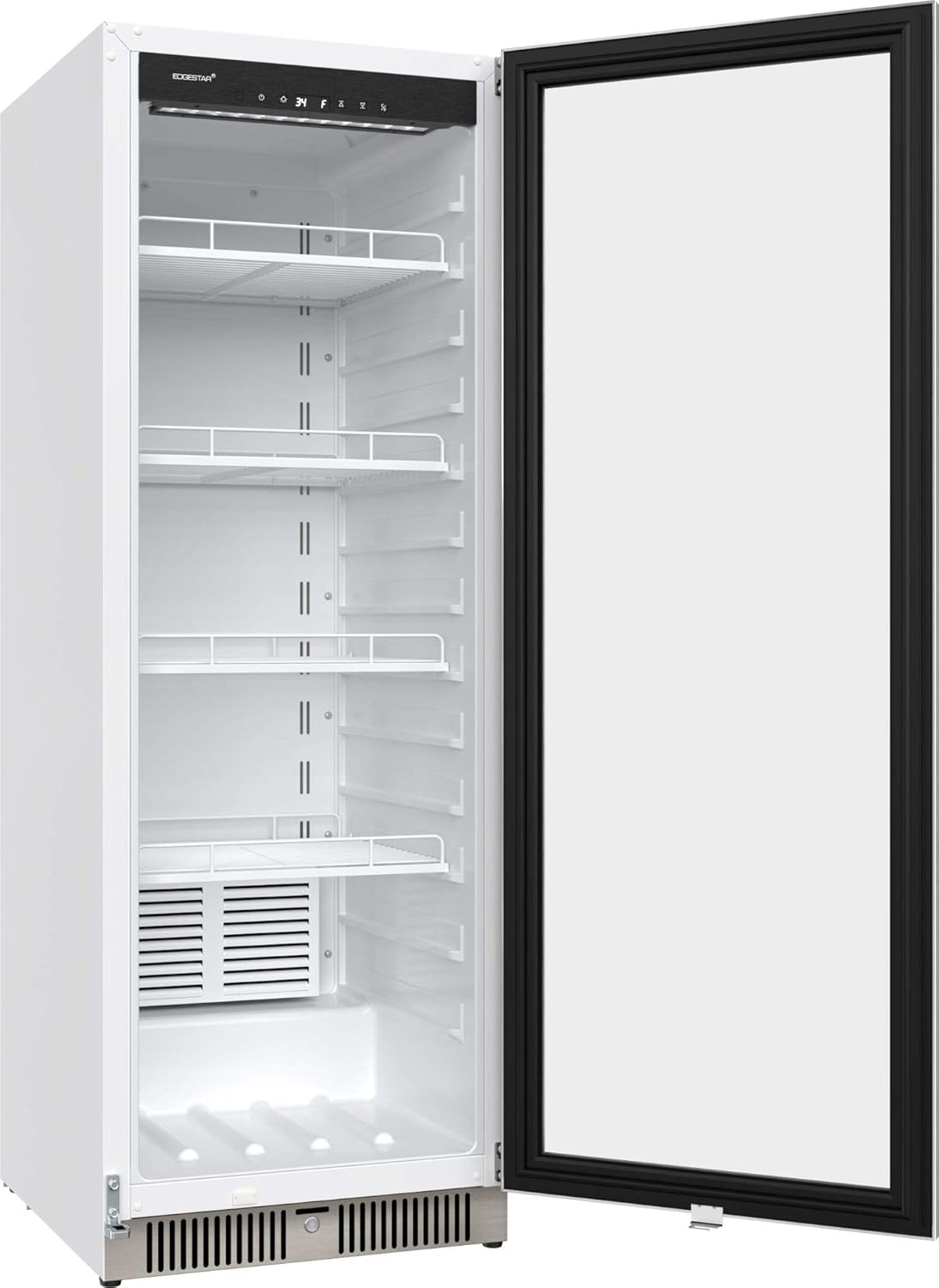 22" Wide 10.1 Cu. Ft. Commercial Beverage Merchandiser – Stainless Steel, Temp Alarm, Reversible Door