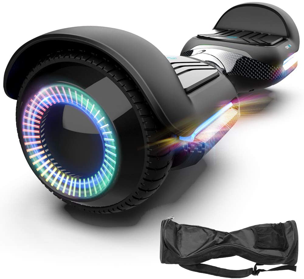 6.5 Inch with Flashed Wheel Smart Self Balanceing Scooter with Music Speaker App-Enabled Hoverboard.