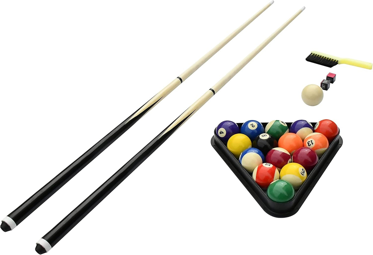 6 Ft Portable Pool Table, Adults Folding Billiards Tables for Game Room with Easy Foldable Storage, Includes Full Set of Billiard Balls, Cues, Chalk & Brush