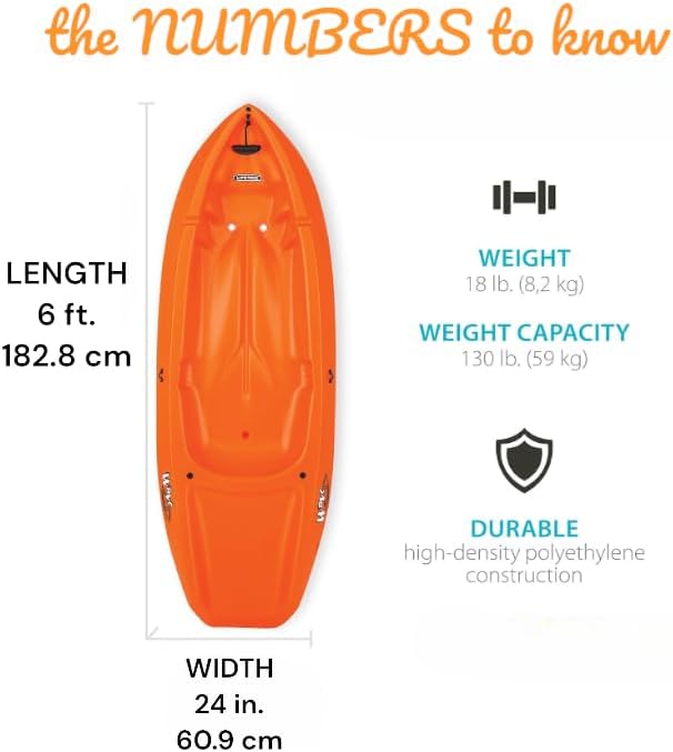 6' Youth Kayak with Paddle. Designed for Stability and Safety, It's The Perfect Choice for Young Paddlers Ready to Conquer The Water