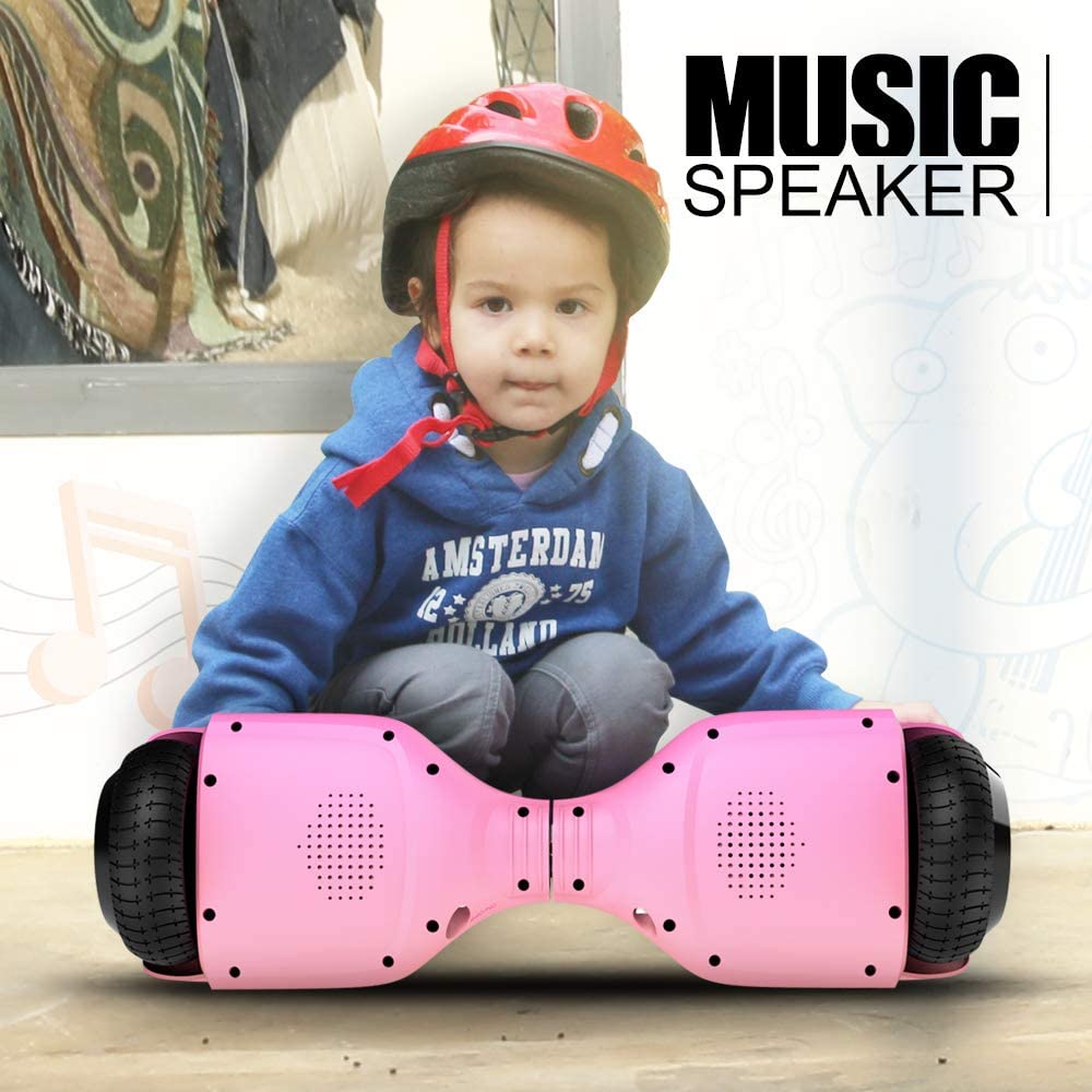 6.5 Inch with Flashed Wheel Smart Self Balanceing Scooter with Music Speaker App-Enabled Hoverboard.
