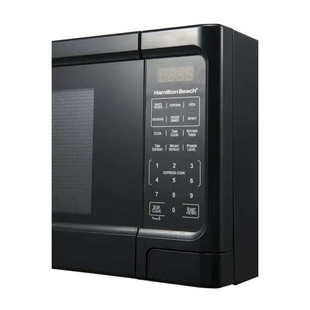 1.1 Cu. Ft. Sleek Black Digital Microwave - Effortless Touchpad Controls.