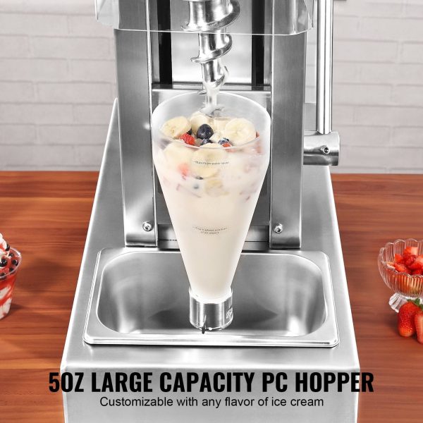 Ice Cream Blender 750W High Speed Mixer 1740 RPM 304 Stainless Steel New