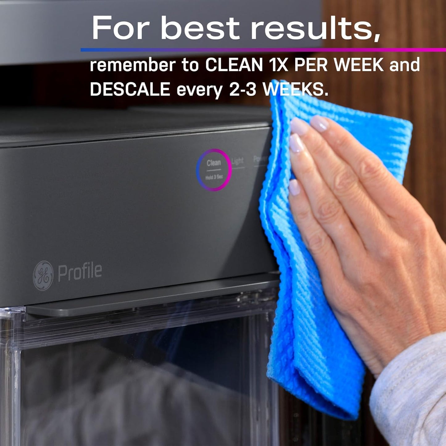 2.0 with 0.75 Gallon Tank, Chewable Crunchable Countertop Nugget Ice Maker, Scoop included, 38 lbs in 24 hours, Pellet Ice Machine with WiFi & Smart Connected, Stainless Steel