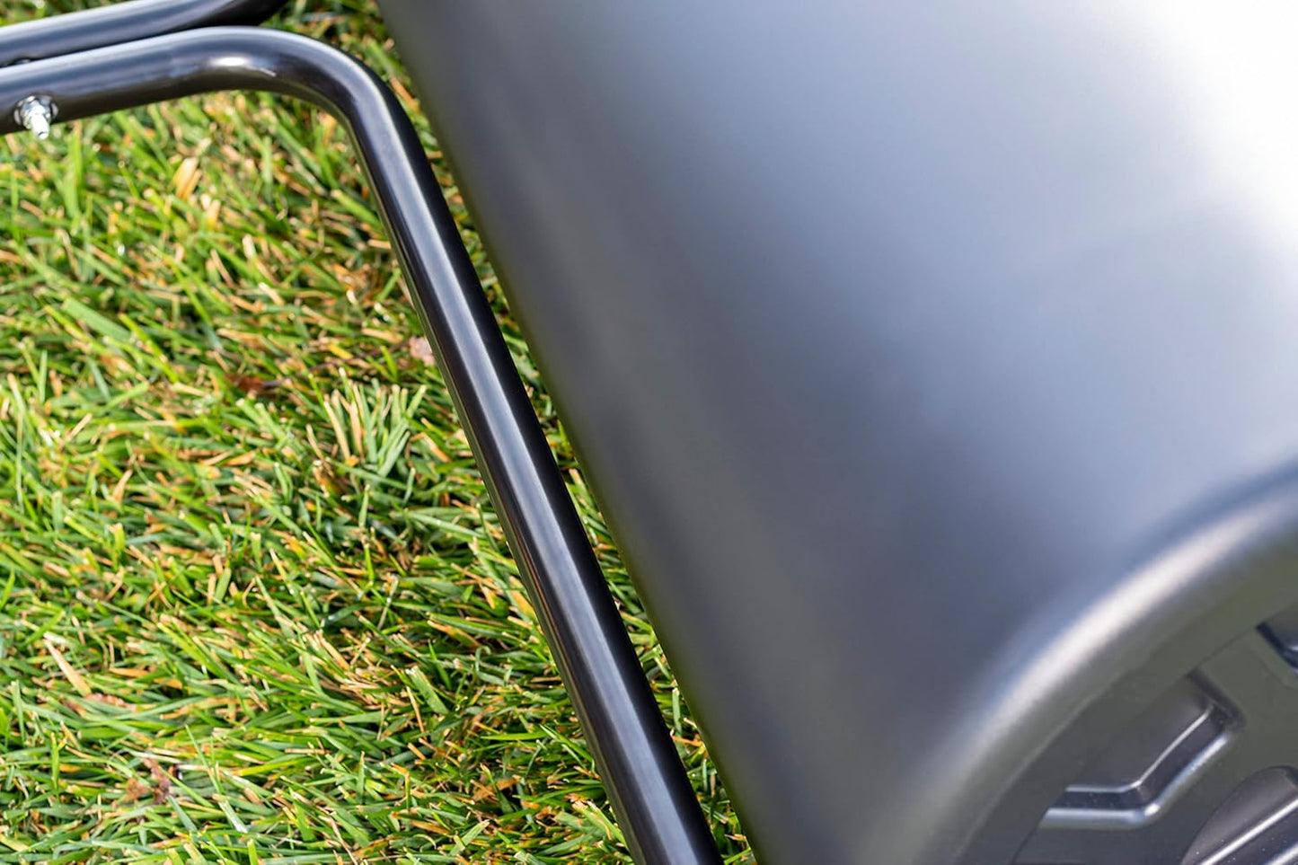 18" x 48" Tow Behind Poly Lawn Roller 550 lbs Weight with Water, Poly Drum and Steel Frame, with Plug. Designed for Lawn and Garden Tractors