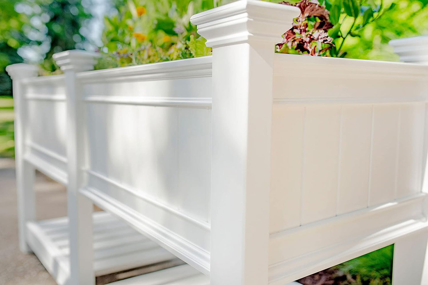 68.5"W x 24"L Vinyl Raised Planter with Extension Kit