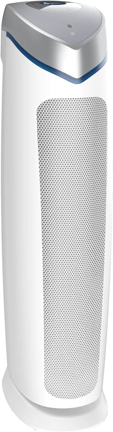 5-In-1 HEPA Air Purifier for Home, Large Rooms Up To 915 Sq. Ft. with HEPA Pet Air Filter, UV-C Light & Odor Reduction, 28" Tower, Black