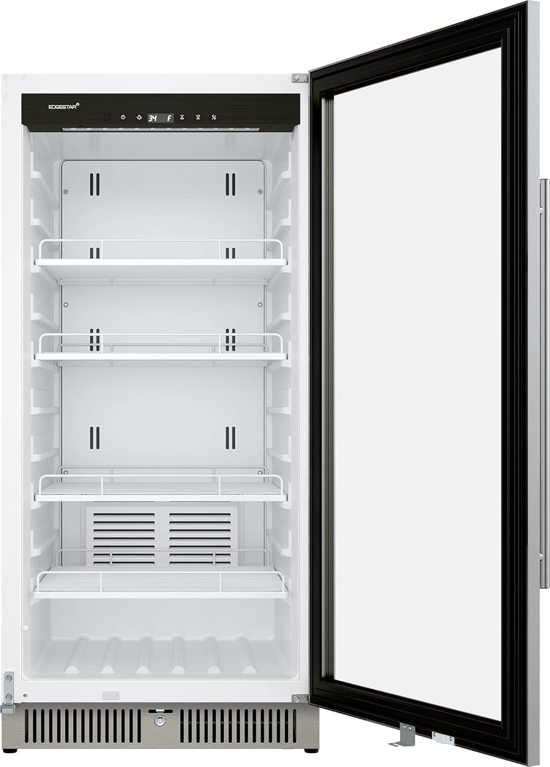 22" Wide 10.1 Cu. Ft. Commercial Beverage Merchandiser – Stainless Steel, Temp Alarm, Reversible Door
