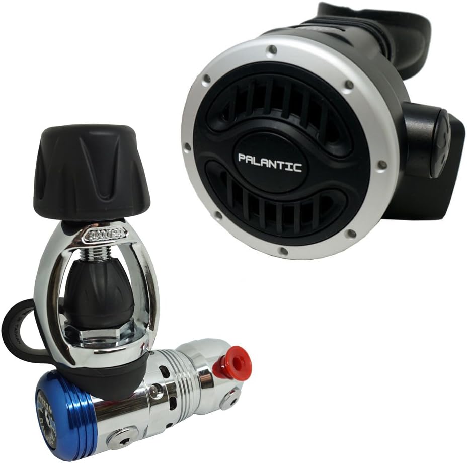 Yoke Regulator & Octopus Combo for Scuba Diving | High-Performance Over-Balanced Regulator, Silicone Mouthpiece, 27" Hose, Large Purge Button, 36" Yellow Octopus Hose