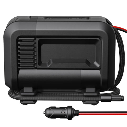 15A Tire Inflator, 12V Portable Air Compressor Pump, Rated at 80 PSI, Inflates Tires from 0-40 PSI in 2.9 Minutes with a Digital Gauge, Smart Pressure and Auto-Shutoff