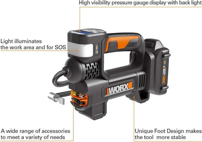 20V MAX Cordless Multi-Function Air Pump Inflator (1 x 2.0aH Battery and 1 x Charger Included) - Black