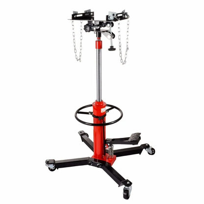 Hydraulic Car Transmission Jack Vertical Lift,1660 Pounds,360掳Rotating Wheel Lift,Red