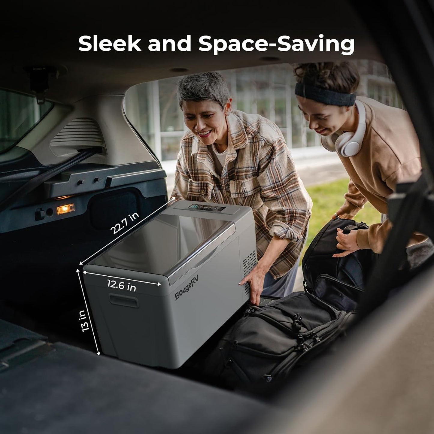 12 Volt Refrigerator 12V Car Fridge 23 Quart Portable Freezer Compressor Cooler 12/24V DC 110~240 Volt AC for Truck Van RV Camper SUV Travel Camping Road Trips Tailgating -7℉~50℉