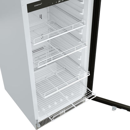 22" Wide 10.1 Cu. Ft. Commercial Beverage Merchandiser – Stainless Steel, Temp Alarm, Reversible Door
