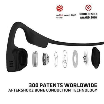 Titanium Bone Conduction Wireless Bluetooth Headphones, Black