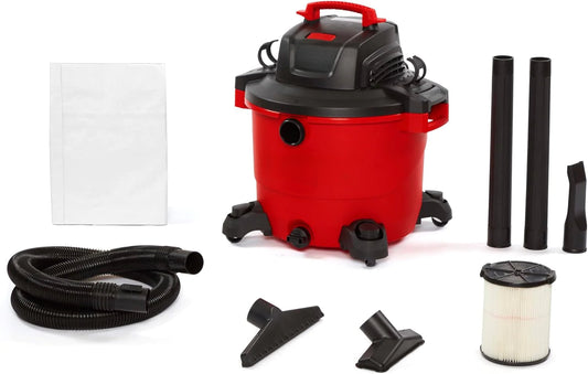 16 Gallon 6.5 Peak HP Wet/Dry Vac, Heavy-Duty Shop Vacuum