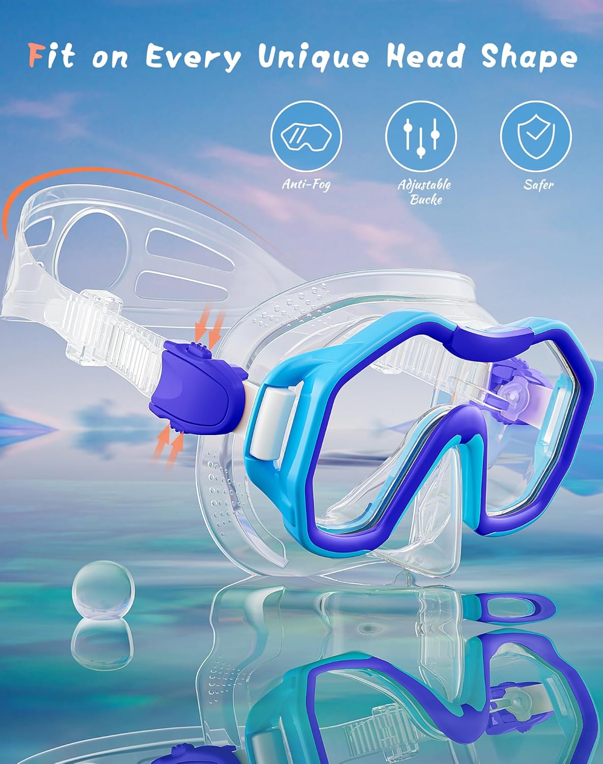 Snorkeling Gear for Adults, Dry-Top Snorkel Set, 180°Panoramic Wide View Diving Mask Breathing Freely Snorkel Mask for Snorkeling Scuba Diving Swimming Travel