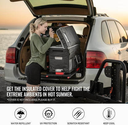 12 Volt Refrigerator 12V Car Fridge 23 Quart Portable Freezer Compressor Cooler 12/24V DC 110~240 Volt AC for Truck Van RV Camper SUV Travel Camping Road Trips Tailgating -7℉~50℉