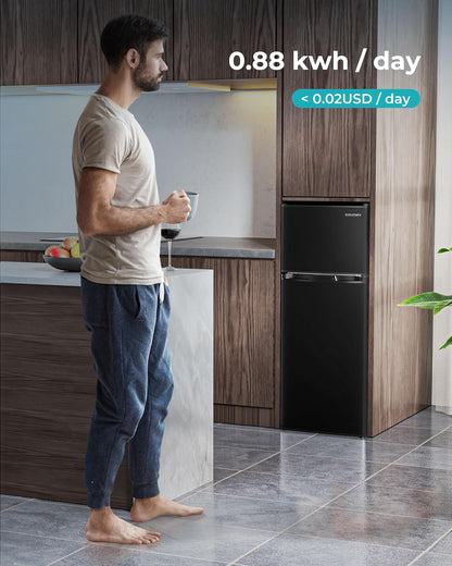 3.2 Cu.Ft Mini Fridge with Freezer – 2-Door Compact Refrigerator for Bedroom, Dorm, Office or Apartment, Silver3.2 Cu.Ft Mini Fridge with Freezer – 2-Door Compact Refrigerator for Bedroom, Dorm, Office or Apartment, Silver