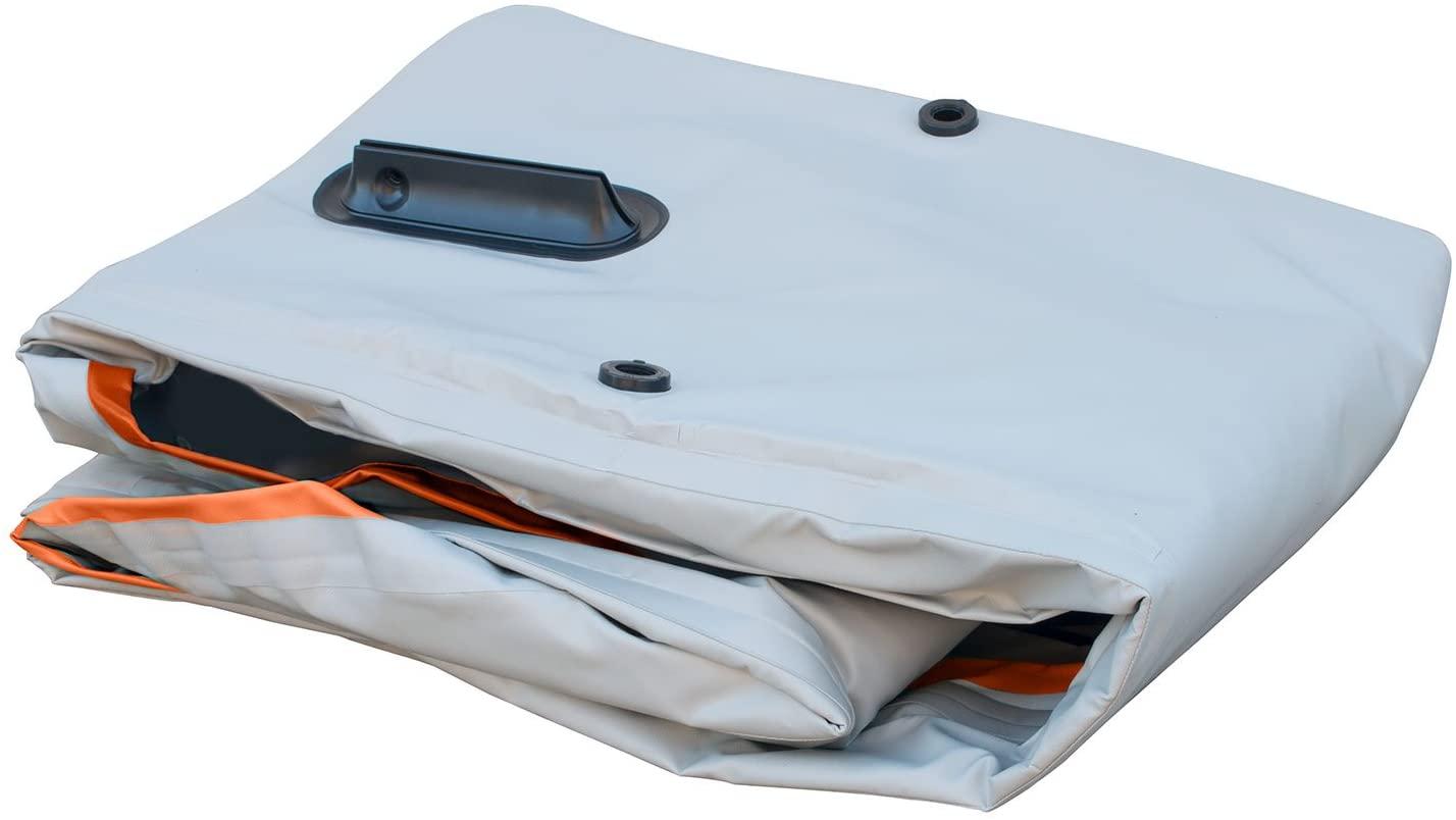 120/220 Inflatable Tandem White-Water Kayak with High Pressure Floor and EVA Padded Seats with High Back Support, Includes Action Cam Mount, Aluminum Paddles, Pump and More