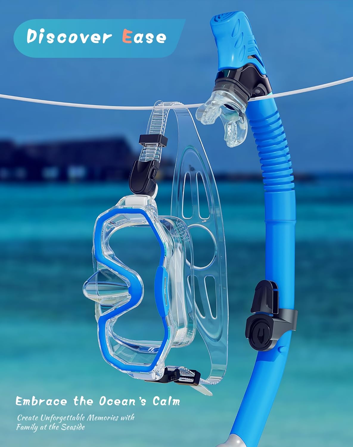 Snorkeling Gear for Adults, Dry-Top Snorkel Set, 180°Panoramic Wide View Diving Mask Breathing Freely Snorkel Mask for Snorkeling Scuba Diving Swimming Travel