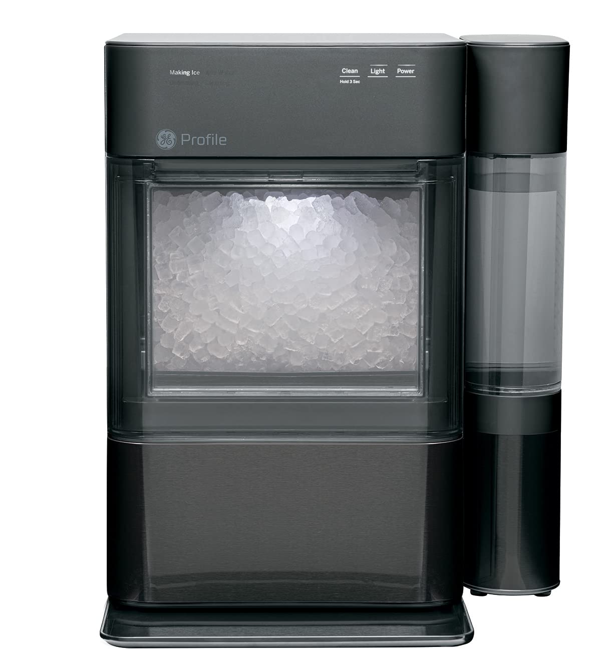 2.0 Countertop Nugget Ice Maker | Ice Machine with WiFi Connectivity | Smart Home Kitchen Essentials | Black Stainless