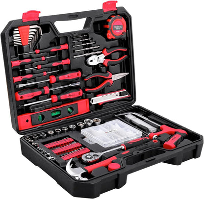 Home Tool Set Kit - 286 PCS Home Auto Repair Tool Kit with Rolling Tool Box, Mechanic Tool Sets with 21V Max Cordless Power drill, Perfect for Homeowner, Diyer, Handyman