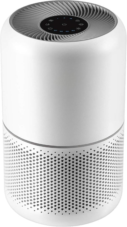 Air Purifier for Home Allergies Pets Hair in Bedroom & Standing Fan for Bedroom, 82ft CirculAir 120° Oscillating Fan