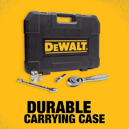 Mechanics Tool Set, SAE and Metric, 1/2, 1/4, 3/8 Drive Sizes, 192-Piece.