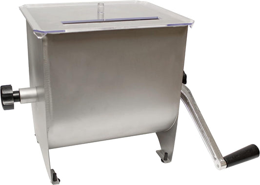 Manual Meat Mixer – 20 lb Sausage Mixer Machine with Lid, Ideal for Ground Beef Processing