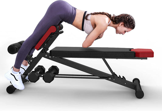 Multi-Functional Adjustable Weight Bench for Total Body Workout