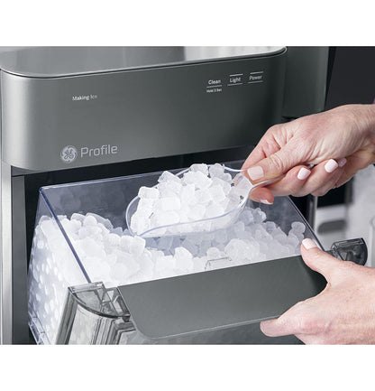 2.0 Countertop Nugget Ice Maker | Ice Machine with WiFi Connectivity | Smart Home Kitchen Essentials | Black Stainless