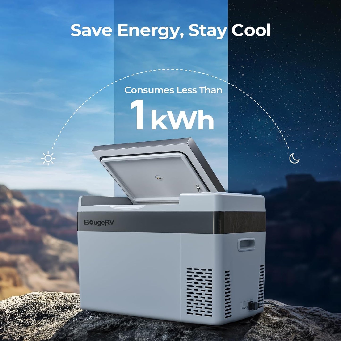 12 Volt Refrigerator 12V Car Fridge 23 Quart Portable Freezer Compressor Cooler 12/24V DC 110~240 Volt AC for Truck Van RV Camper SUV Travel Camping Road Trips Tailgating -7℉~50℉
