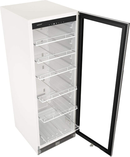 22" Wide 10.1 Cu. Ft. Commercial Beverage Merchandiser – Stainless Steel, Temp Alarm, Reversible Door