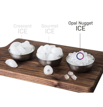 2.0 Countertop Nugget Ice Maker | Ice Machine with WiFi Connectivity | Smart Home Kitchen Essentials | Black Stainless