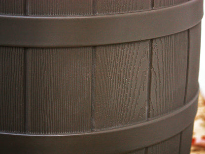 50 Gallon Plastic Outdoor Home Rain Barrel Water Storage Collector