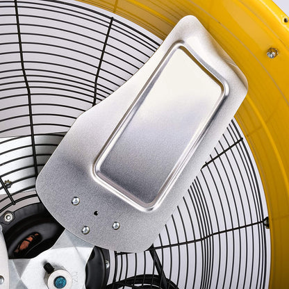 24 Inch Grade High Velocity Movement Heavy Duty Drum 3 Speed Air Circulator Fan 7800 CFM-Industrial, Commercial, Residential, and Greenhouse Use, Yellow