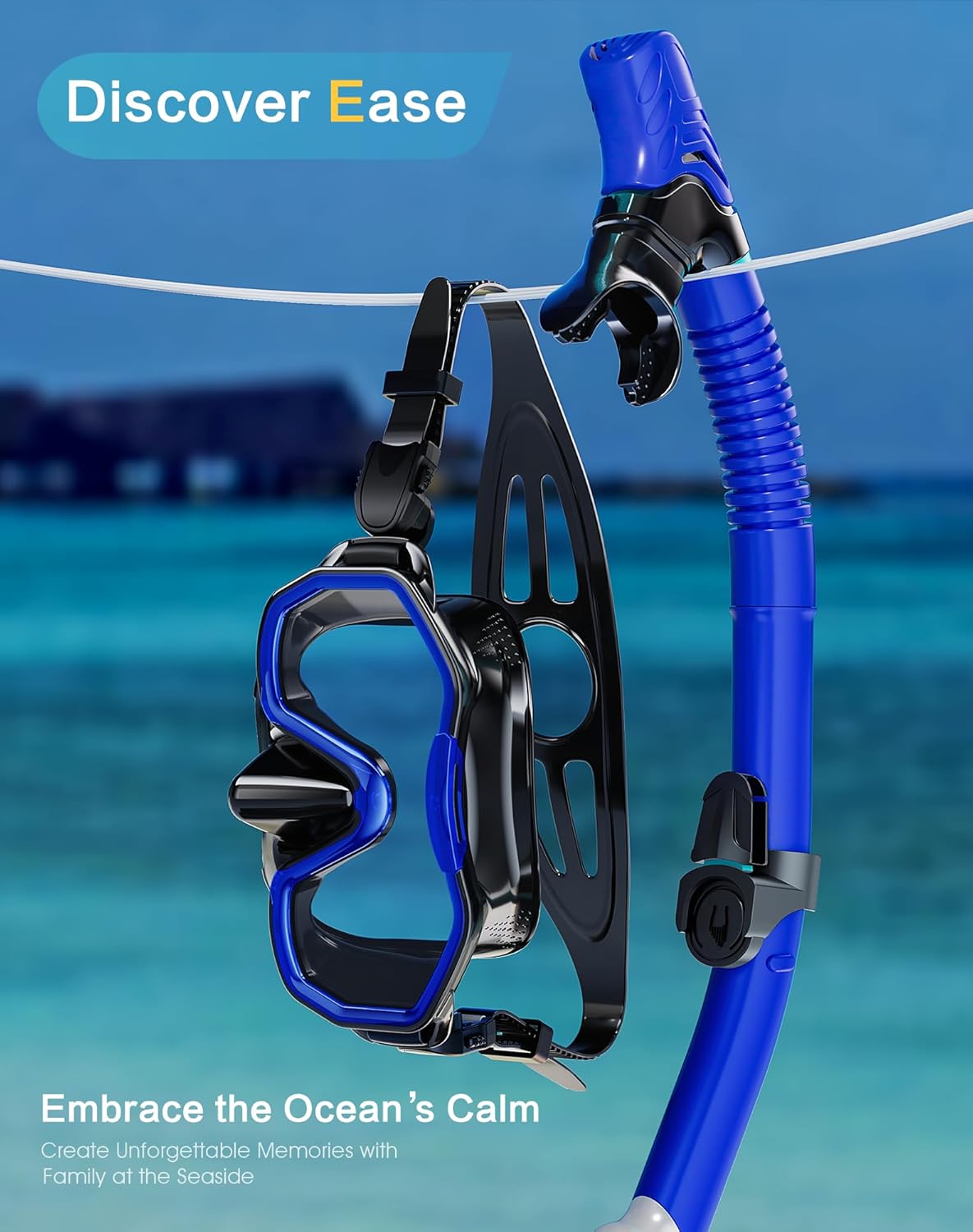 Snorkeling Gear for Adults, Dry-Top Snorkel Set, 180°Panoramic Wide View Diving Mask Breathing Freely Snorkel Mask for Snorkeling Scuba Diving Swimming Travel