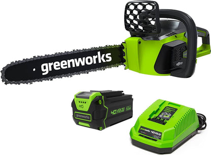 40V 16" Brushless Cordless Chainsaw, 4.0Ah Battery and Charger Included