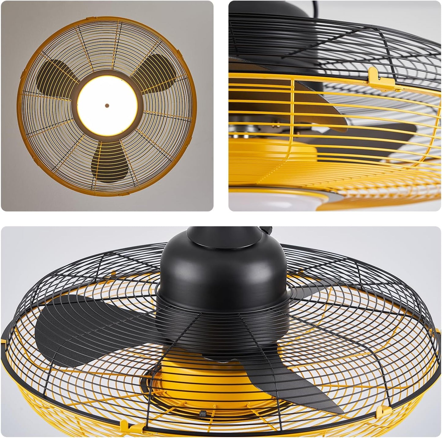 Outdoor Ceiling Fan with Light, Plug in Ceiling Fan with Remote, Gazebo Fans Outdoor Hanging for Patios Waterproof, Wet Rated Hanging Fan with App Control