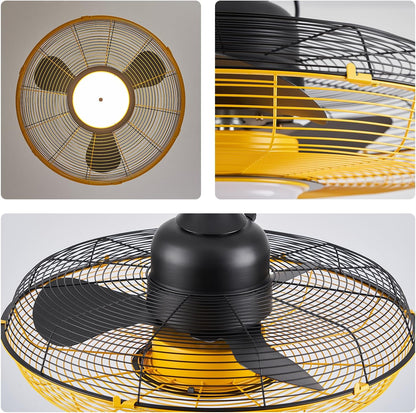 Outdoor Ceiling Fan with Light, Plug in Ceiling Fan with Remote, Gazebo Fans Outdoor Hanging for Patios Waterproof, Wet Rated Hanging Fan with App Control
